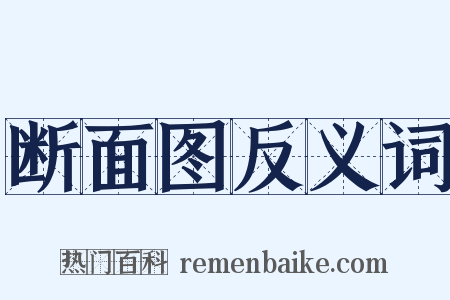 断面图反义词是什么意思的图片